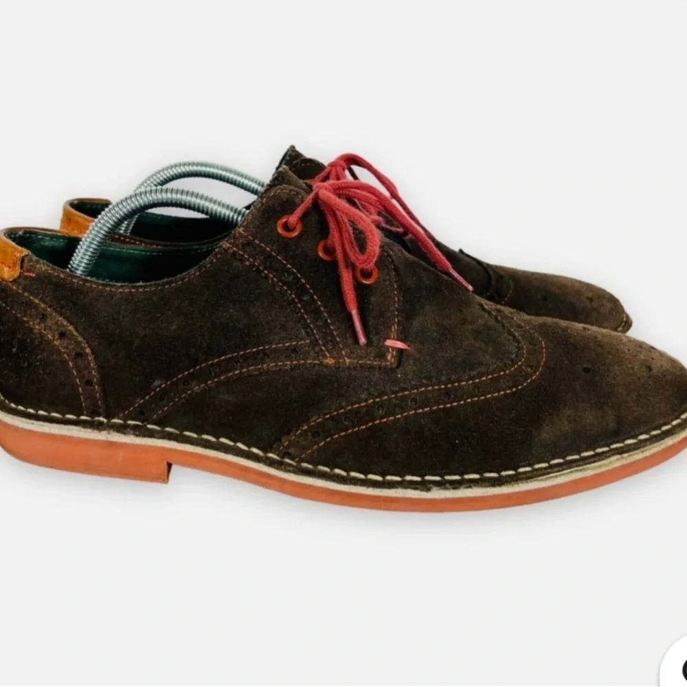 Ted Baker London Jamfro 2 Wingtip Oxfords braunes Wildleder Herren Sz US 11 Men